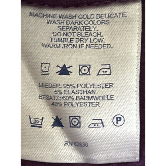 Lands End Womens Purple Full-Zip Fleece Vest M 10-12 - Picture 5 of 7